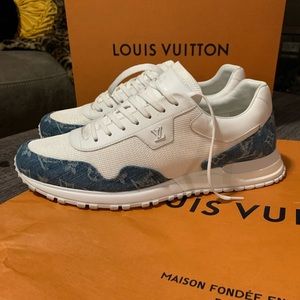 Louis Vuitton Women's Size 39 Monogram Denim Run Away Sneaker 48lk55 at  1stDibs  louis vuitton sneakers jeans, women's lv sneakers, louis vuitton  denim sneakers women's